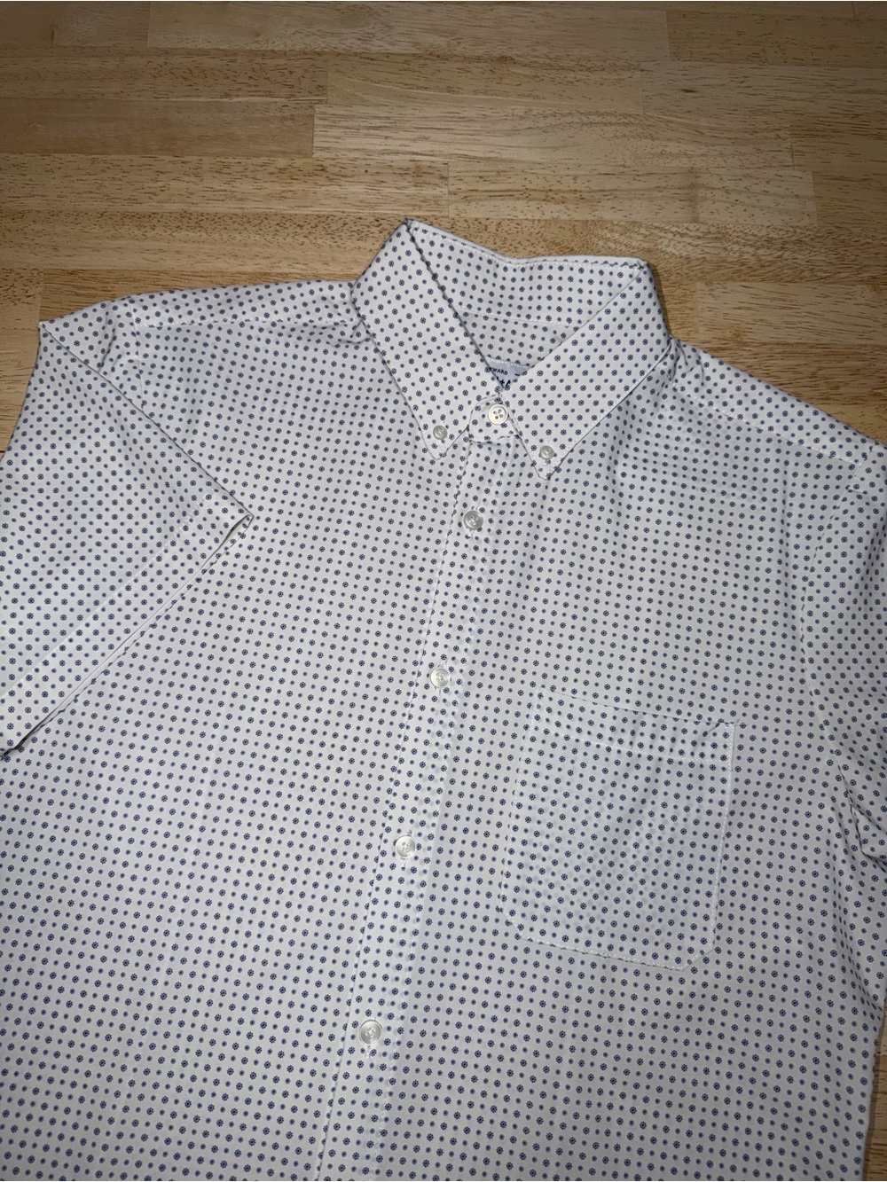 Mizzen+Main Leeward Performance Geometric Button Down Short Sleeve Shirt Large